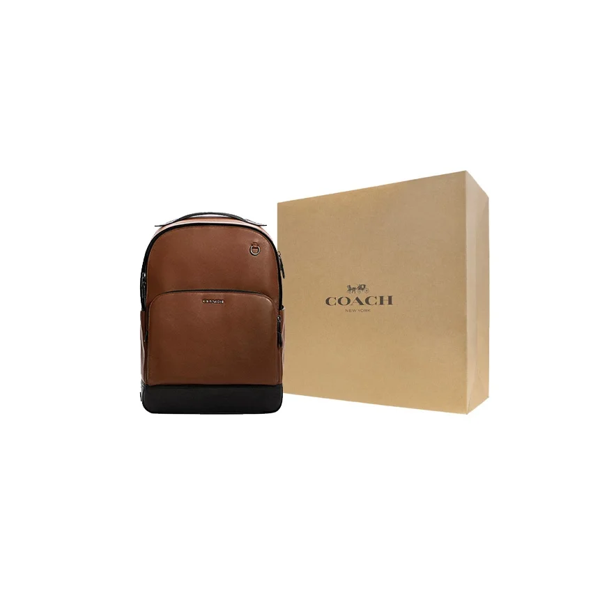 COACH Graham Cow Leather Backpack Large Men's Brown C2934-QBSD view 3