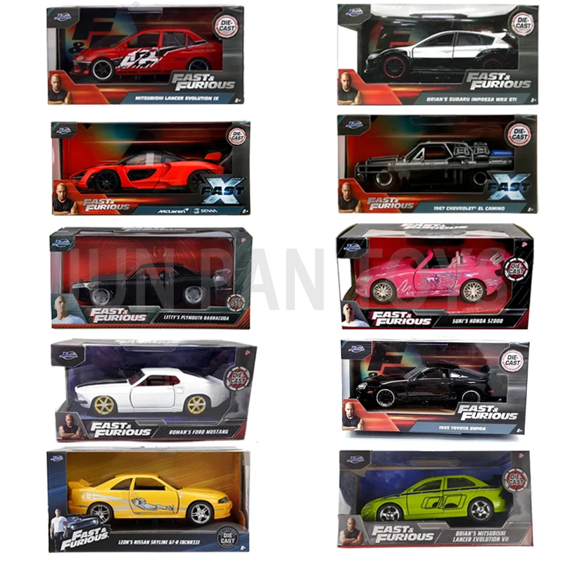 Modelos de Autos Fundidos a Presión a Escala 1:32 de Jada Fast and Furious, Chevrolet, Honda, Roman, Ford, Brian, Subaru, Vehículos de Película, Juguetes para Niños, Regalo para Niños