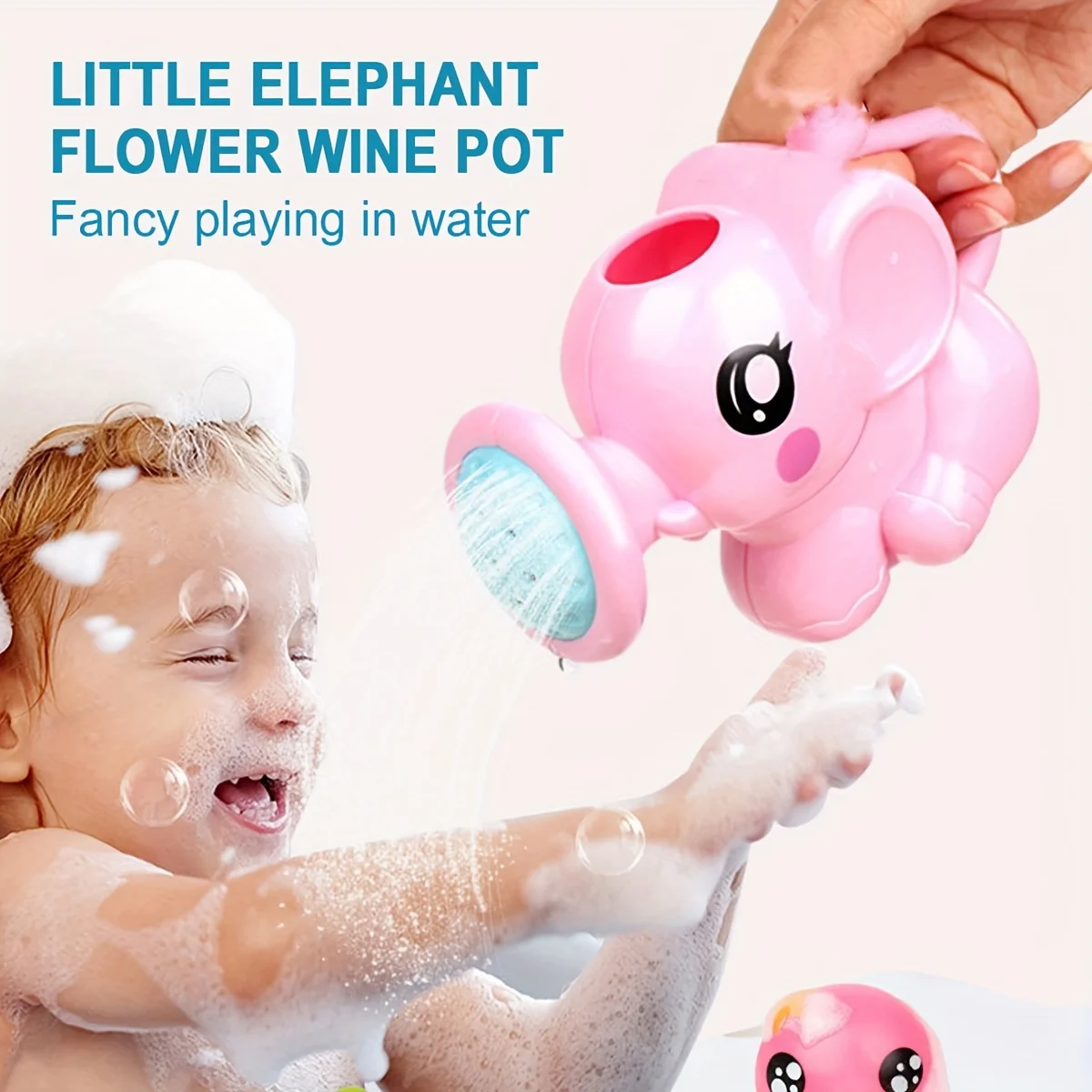 Juguetes de baño para jóvenes, hervidor de ducha con elefante de dibujos animados, accesorios divertidos para juegos acuáticos, 1 ud.