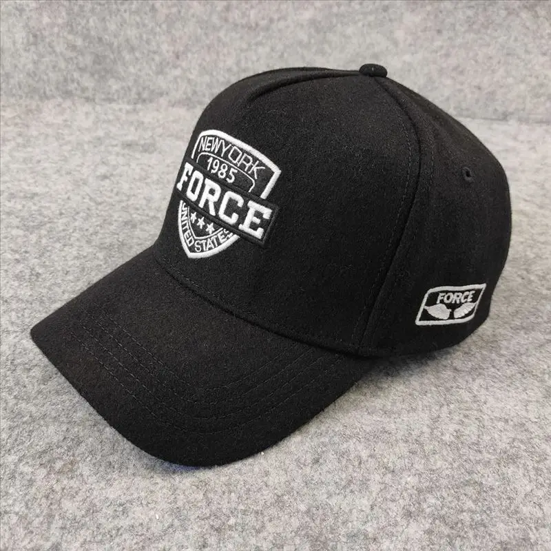 Unisex Autumn Winter New High Crown 5-Panel Baseball Cap Large Size Casual Hat