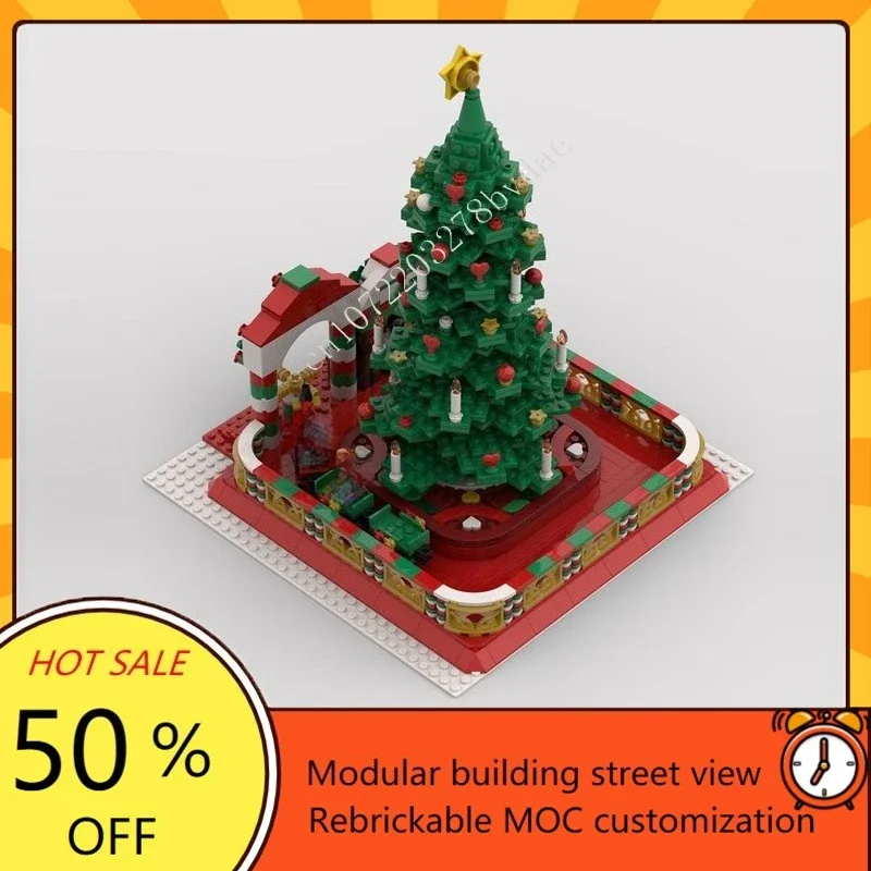 1300 個冬村電車乗り物モジュラー MOC クリエイティブストリートビューモデルカスタムパズル建築 DIY 教育モデルギフト