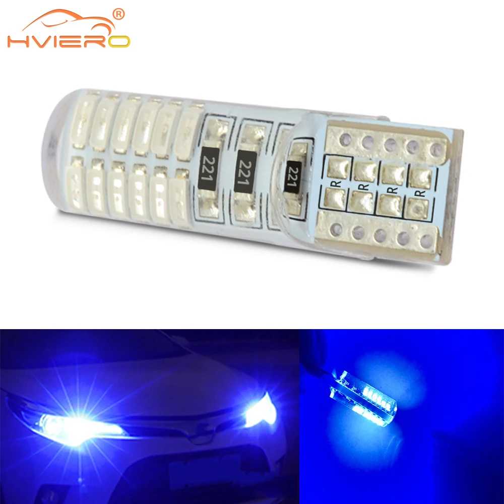 

2x Car Led Light Signal Trunk T10 W5W 12V Canbus Silicone Shell Dome Bulb IP65 4014 Parking Fog Auto Styling Modified Headlight