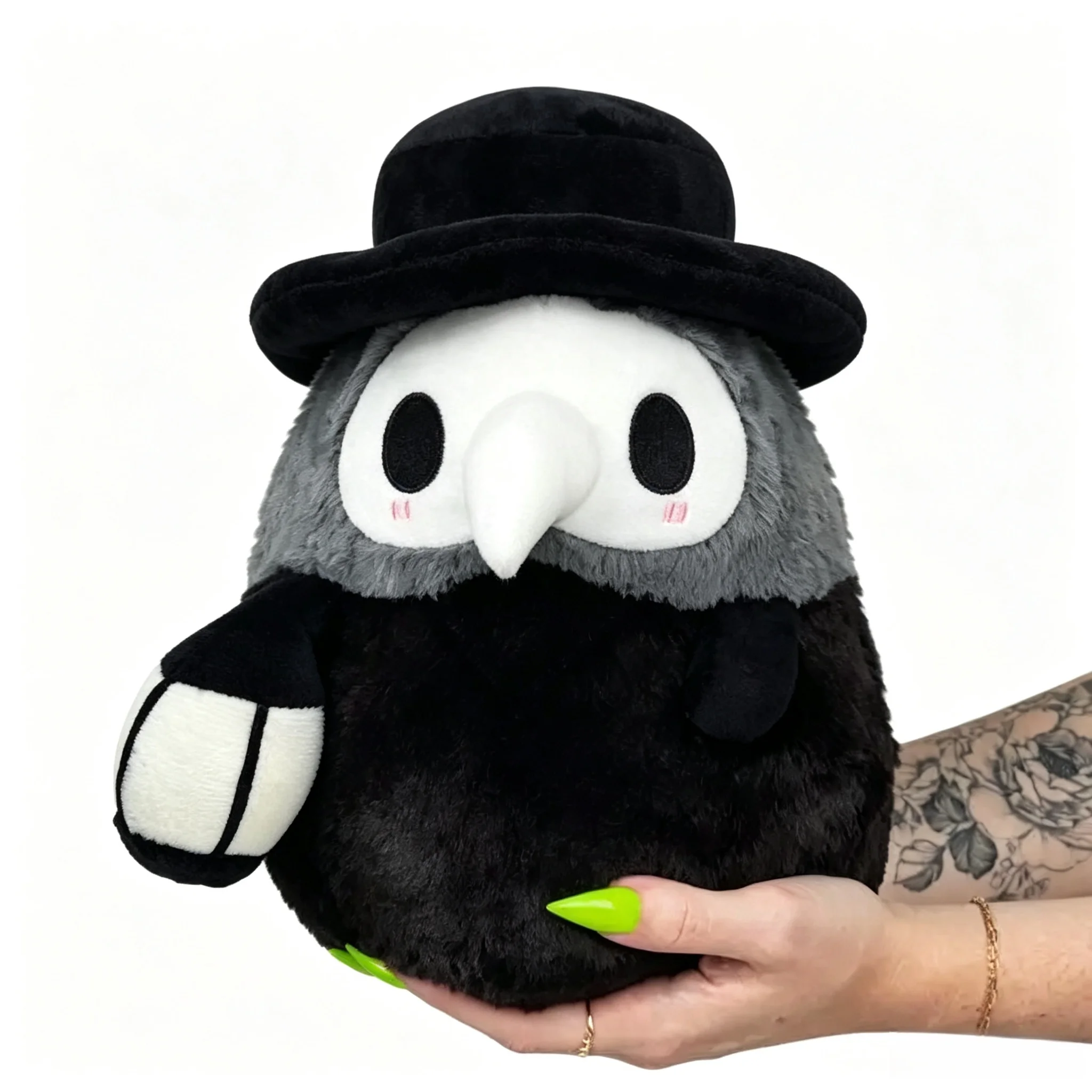Gothic Plague Doctor Plush 20cm, Cuervo Peluche Doctor Peste Gótico with Lantern, Crow Beak Doll Halloween Decor Gift