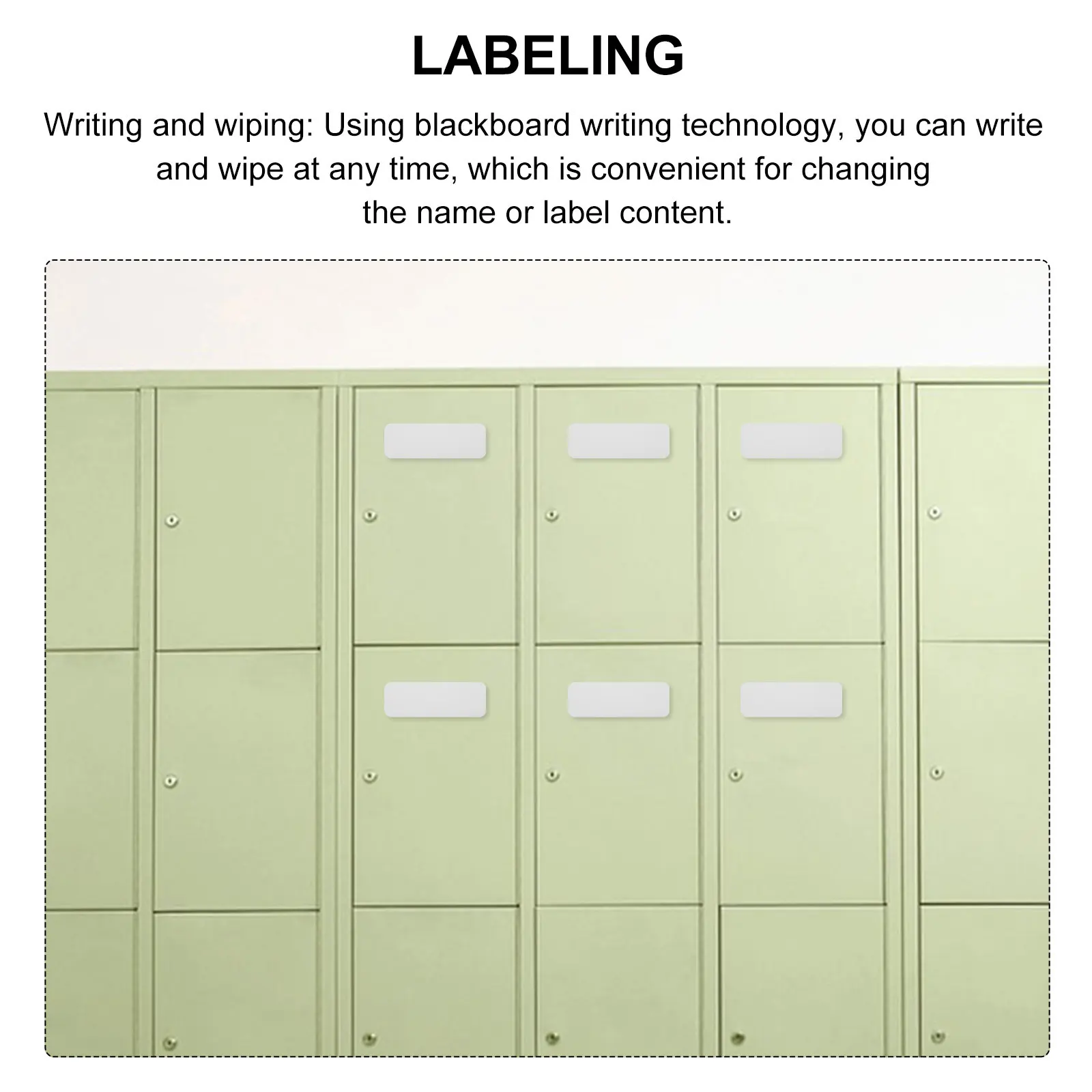 54Pcs Dry Erase Magnetic Labels Writable Name Tags for Whiteboard Fridge Metal Surfaces Classroom Office Kitchen Warehouse