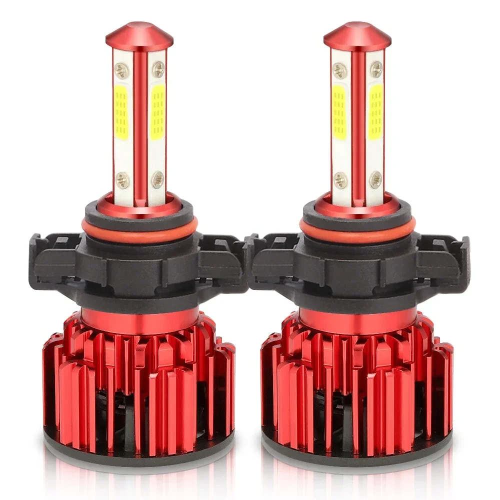 

6000K 5202 LED Headlight Bulbs 52w H4 H7 H11 H13 LED Car Headlights 4 Side Lights 5202 9007 HB3 9006 COB Bulb Fog Light