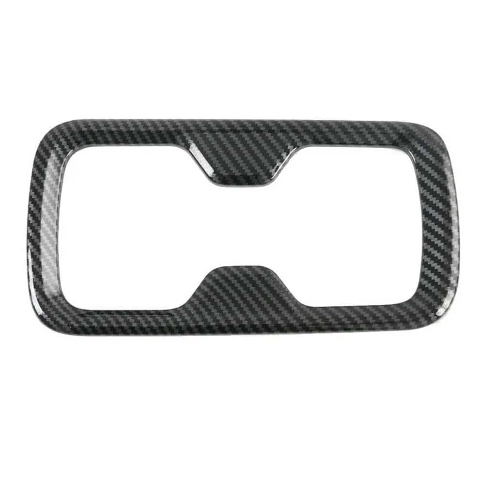 Front Cup Frame Decor Stickers Carbon Black ABS Plastic Interior Cup Holder Trim for Nissan Navara NP300 2015 2021