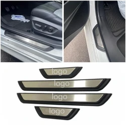 Interior Accessories Door Sill Anti-Kick Decoration Bumper Sill Anti-Dirty Cover Stickers For Toyota CHR Corolla 2017-2023