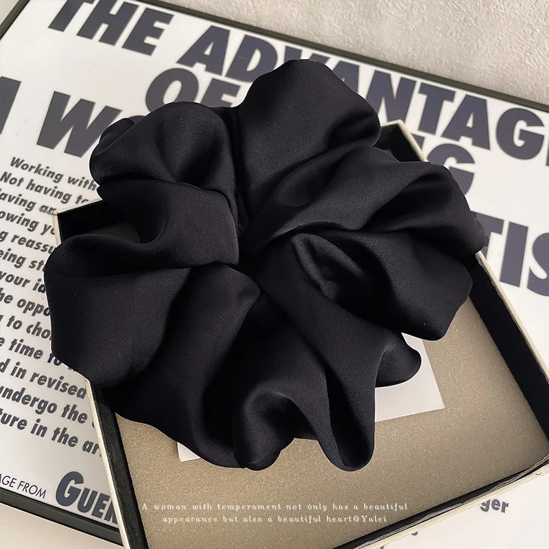 

Korean Elegant Black Scrunchies Women Girls Elastic Hair Rubber Bands Accessories Tie Hair Ring Rope Headdress Headwear Ornament