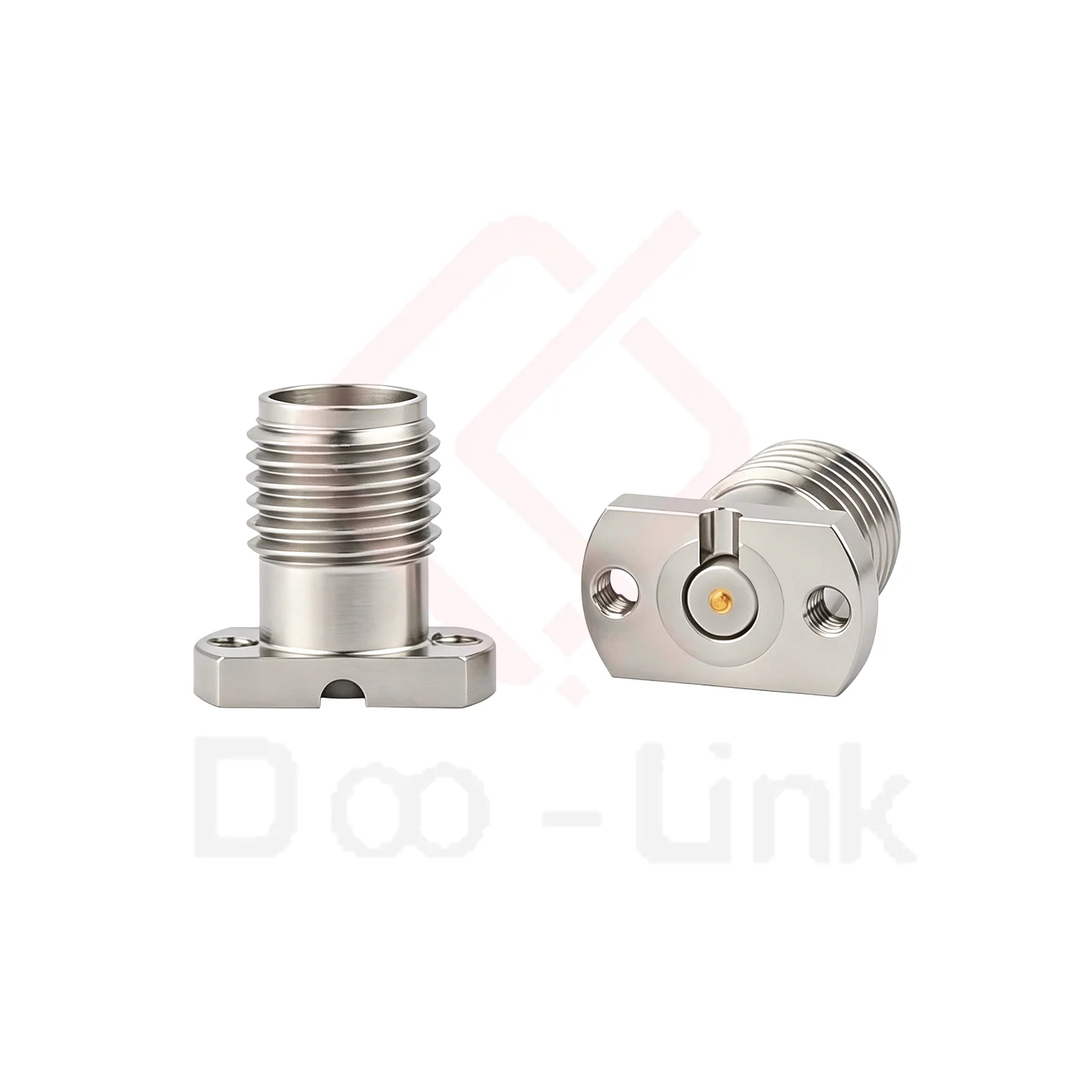 SMA-KFD216 PCB board double hole flange vertical solderless plate end connector SMA connector