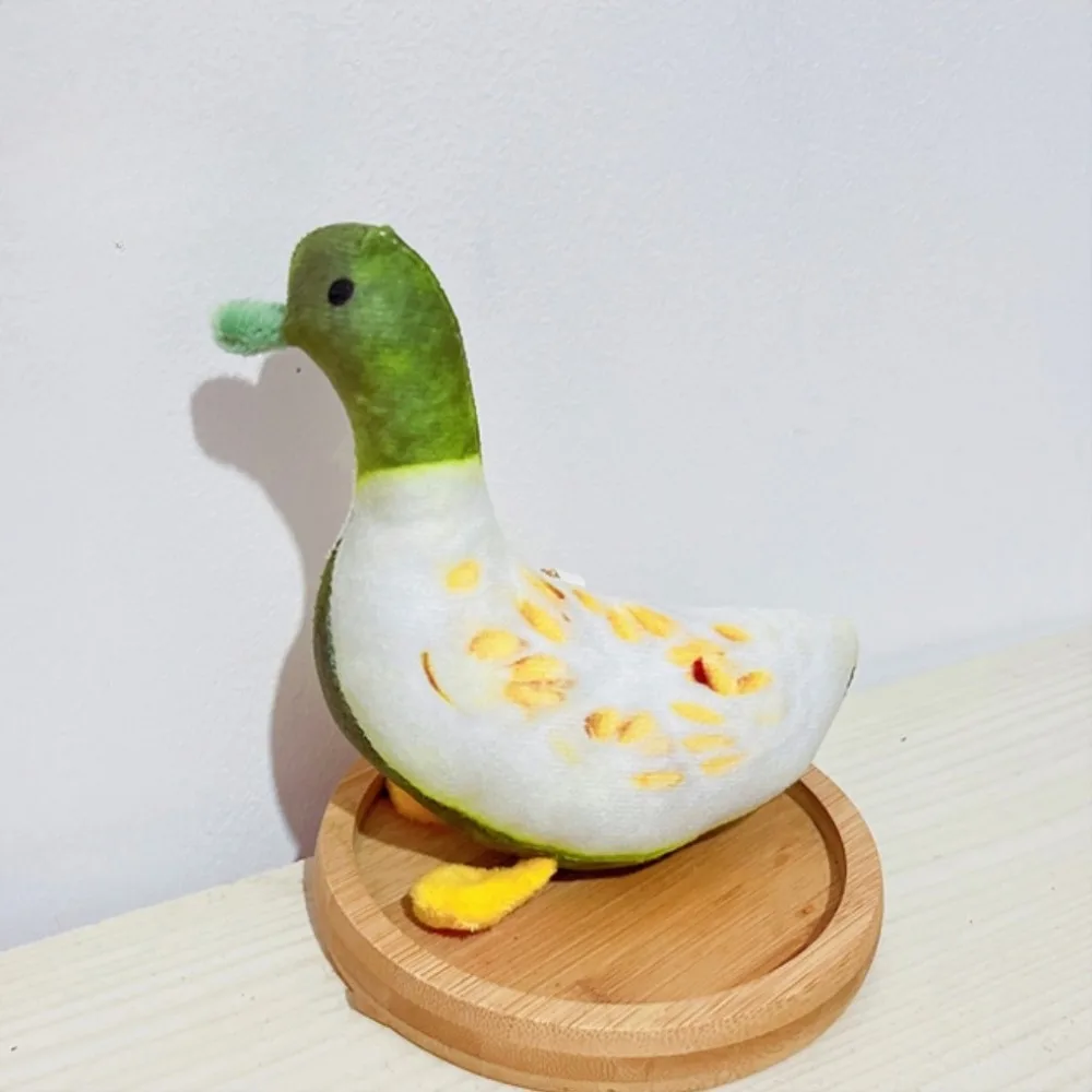 Gantungan Kunci Bebek Semangka Labu Lilin Kreatif Liontin Boneka Bebek Buah Akar Teratai Kartun Lucu