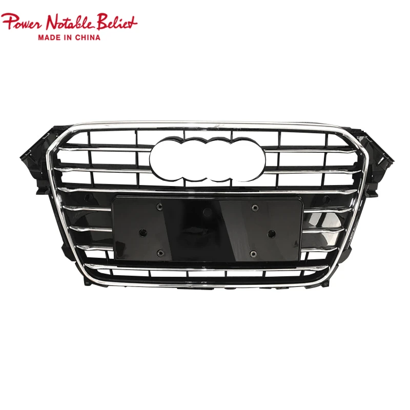 Factory Price Auto front bumper grille for Audi A4 B85 change to RS4 black high quality mesh grill 2013 2014 2015 2016