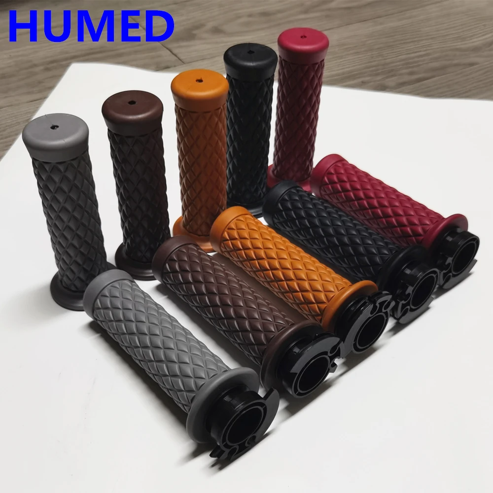 

7/8" 22mm Retro Motorcycle Grips Throttle Universal Handle Grips Cafe Race Motorbike Accessories