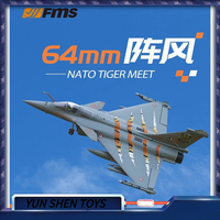 New Fms 64mm Rafale V2 Pnp Electric Rc Airplane Edf Ducted Fan Remote Control Simulation Model Aircraft Avion Wingspan Fixed Win