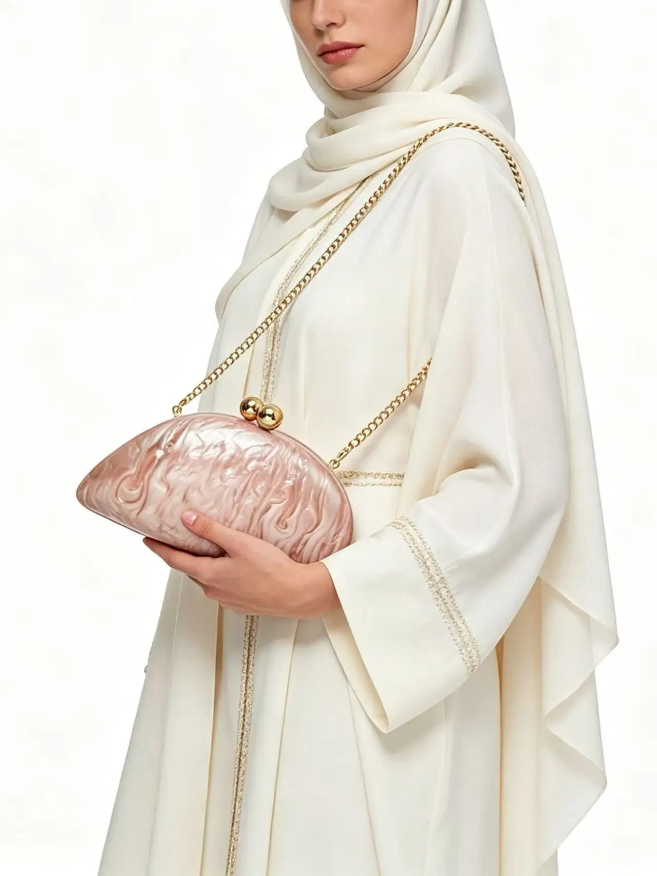 2026 Spring Summer New Arrival Hot Selling Irregular Acrylic Shell Evening Bag, Luxury Versatile Shoulder & Crossbody Bag For D view 3