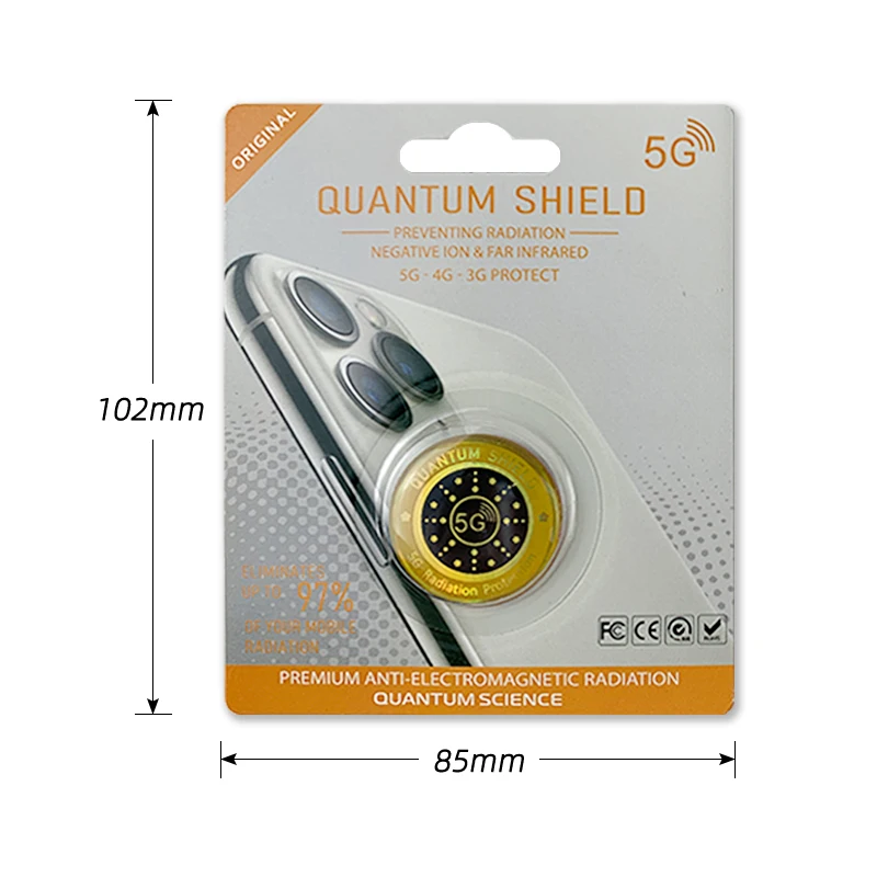 درع هاتف جديد من السيليكون مع ملصق حماية EMF بنسبة 99% - كتل 5G وواي فاي وإشعاع الهاتف - حماية 3X #3