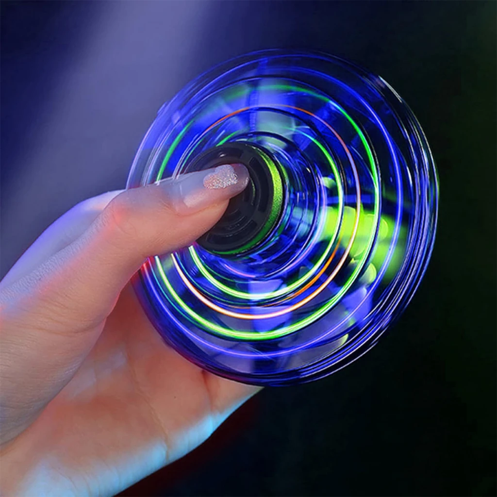 NIEUWE LED Flying UFO Spinner Vingertop, Upgrade Flight Helicopter Gyro Flyorb Hover Ball, Mini Drone Vliegtuigen Speelgoed, Kerstcadeau