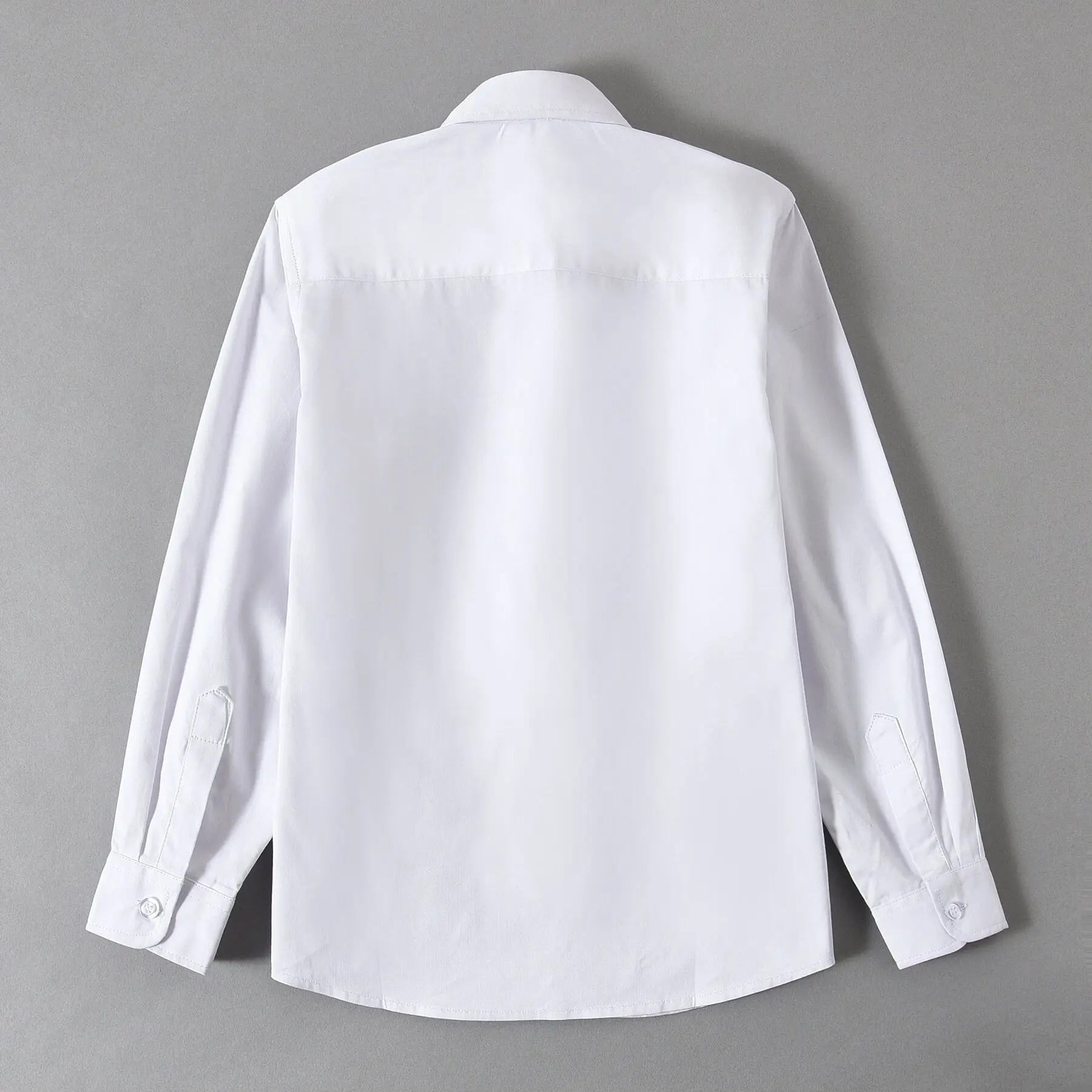 Children Long Sleeve White Shirts School Uniforms