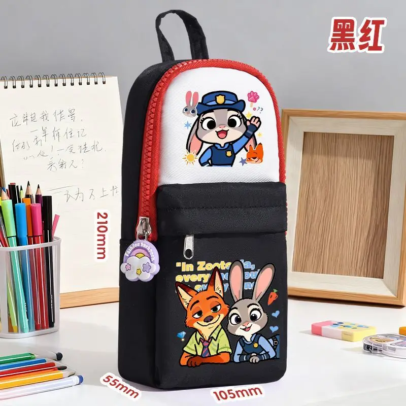 Disney Cute Cartoon Judy Nick Nieuwe unisex meerlaagse etui voor jongens en meisjes, stijlvolle en grote capaciteit briefpapierdoos