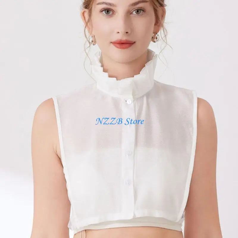 

T21F Detachable Collar Insert Faux Collar Decorative Accessory Multiuse Neckpiece