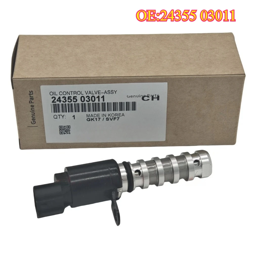 

High quality New For 24355-03011 Engine Variable Valve Timing VVT Solenoid Oil Control Valve For i10 i20 1.0 1.2 i30 2435503011