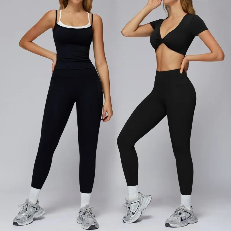 

Women's Slim Yoga Set Bare Back High Waist Quick Drying Sportswear Outdoor Sports Running Leisure Fitness Clothing