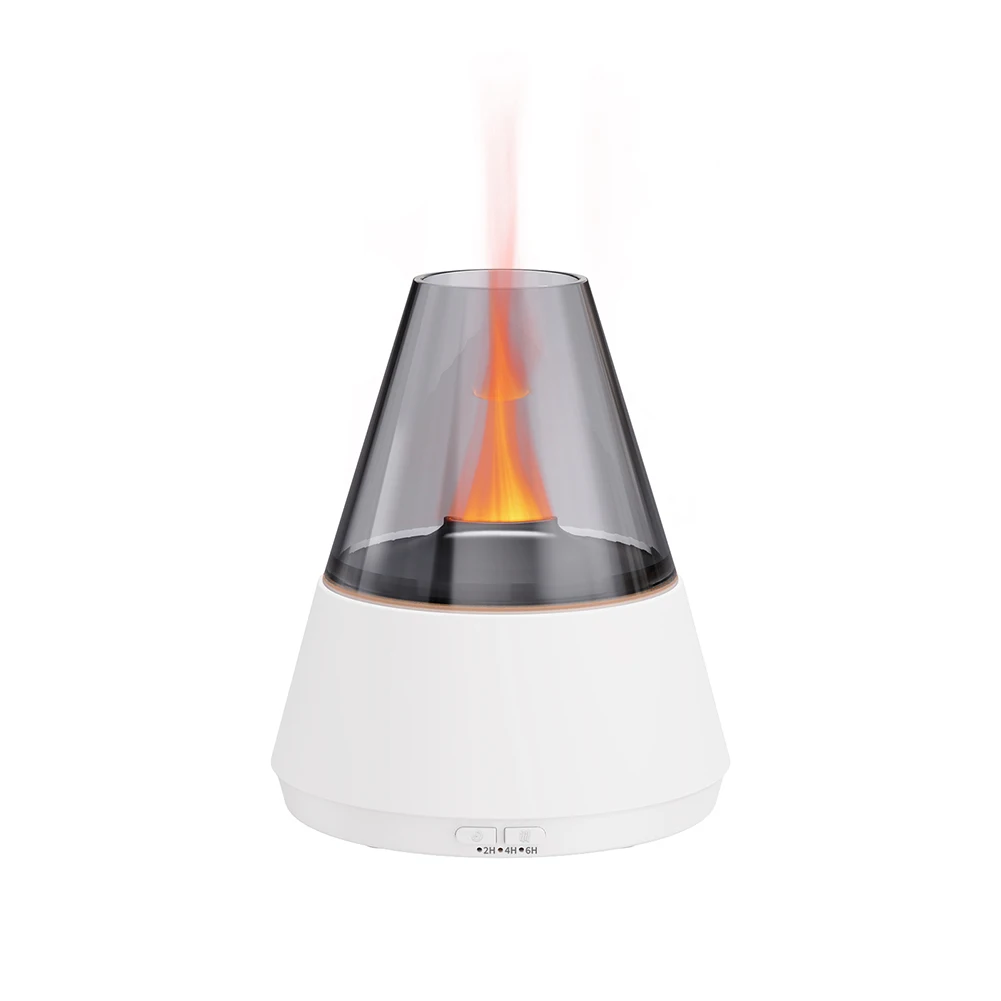 

7-цветный увлажнитель пламени для ароматерапии с дистанционным управлением и встроенным будильником подчеркивает воздух дома или офис и окружающую среду