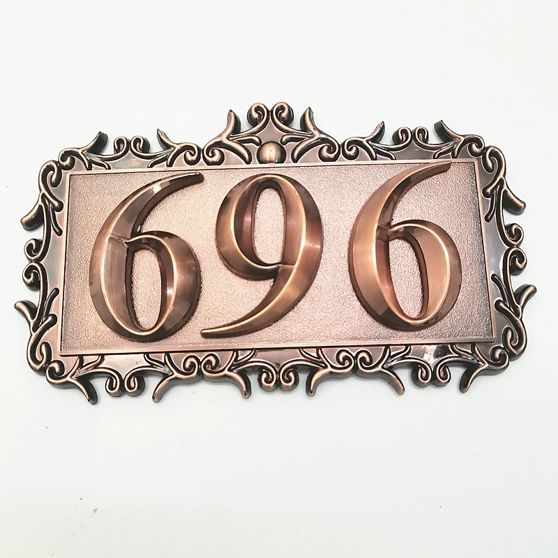 

DIY Door Number ABS Plastic Customized Door Plates For Home Gates Hotel Room Personalized House Number Stickers Door Number Sign