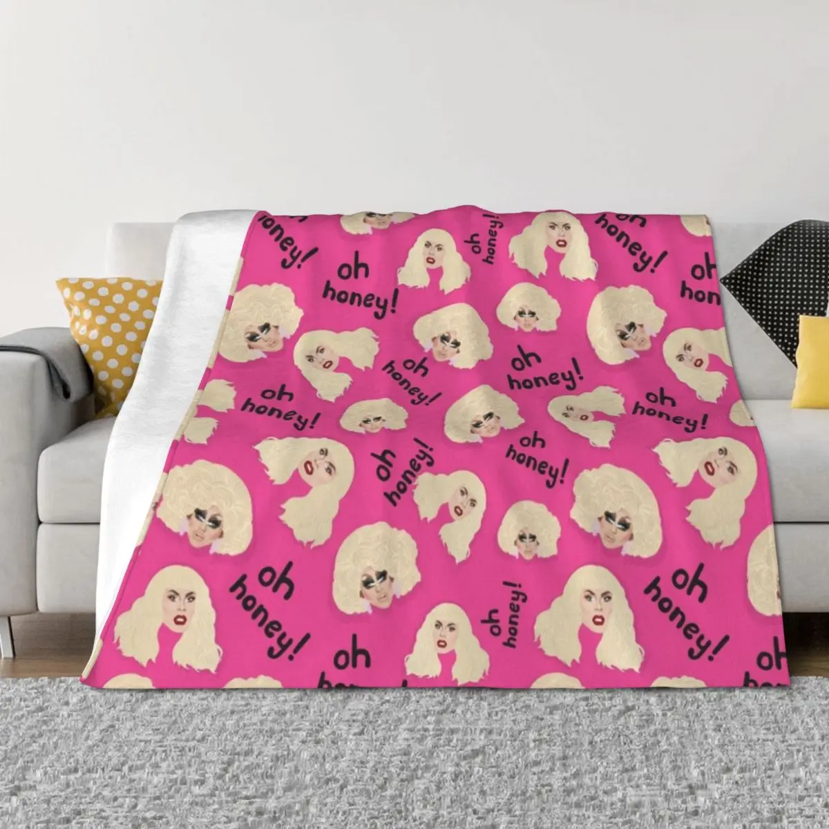 

Trixie Mattel & Katya - Rupaul's Drag Race - RPDR - Oh Honey Throw Blanket Custom Heavy blankets ands Bed Fashionable Blankets