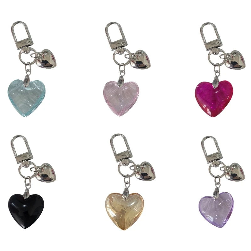 Handmade Jewelry Beautiful Heart Key Rings Fashion Heart Keychain Love Key Rings Bag Pendant Suitable for Any Occasion