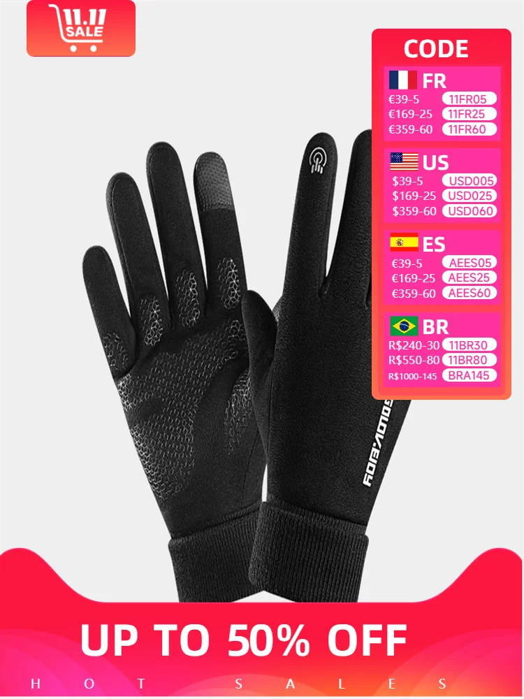 Winter Gloves Waterproof Thermal Touch Screen Thermal Windproof Warm Gloves Cold Weather Running Sports Hiking Ski Gloves