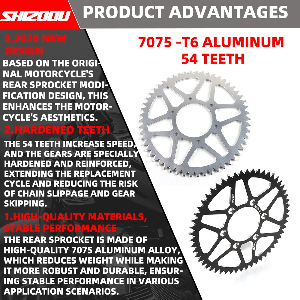 For SURRON Ultra Bee 54T Sprocket Disc E-bikes Off-road Motorcycles Accessories for SURRON Parts
