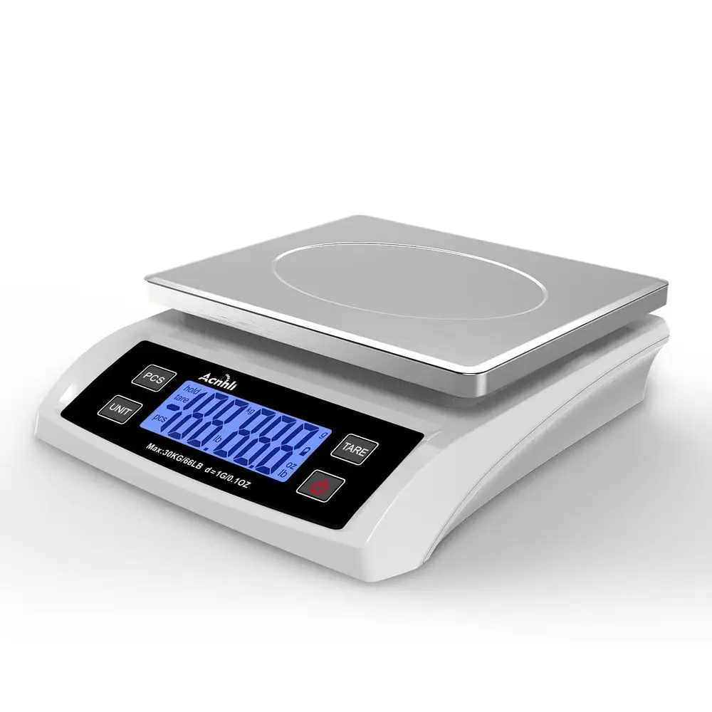 

Digital Kitchen Scale 30KG/66LB, Stainless Steel with LCD Display, Multi Unit Conversion, Suitable for Home, Supermarket & Expre