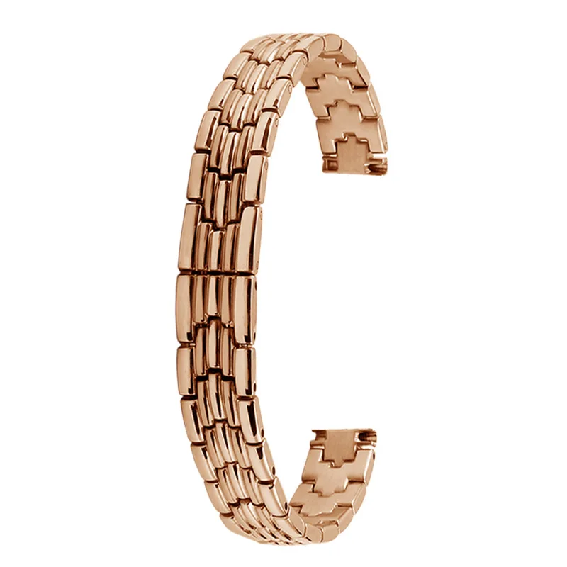 Cinturino per orologio da donna di alta qualità cinturino in acciaio inossidabile di piccole dimensioni bracciale universale con catena di moda in oro rosa per donna 8 10 12 14m