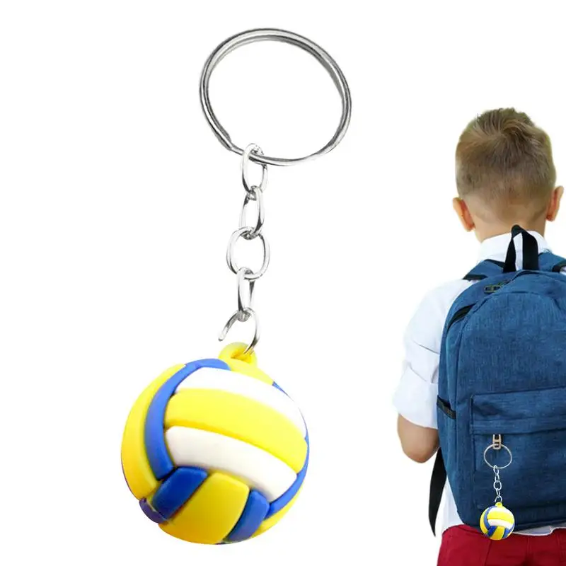 Volleyball Keychain Ornaments Business Volleyball Beach Ball Sports Players Men Women Key Chain For Athletes Handmade Jewelry