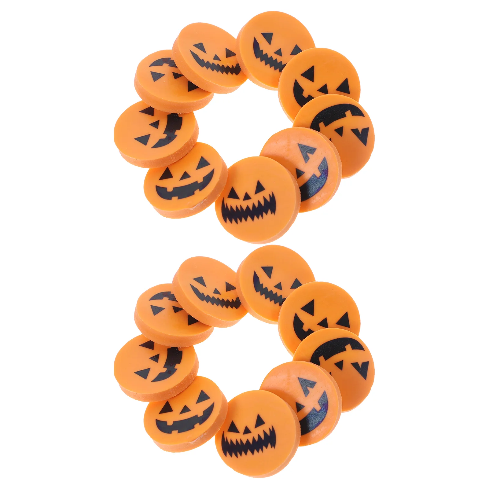 18 Pcs Stationery Pumpkin Eraser Child Toddler Erasers for Kids Prize Game Mini 55x5x06cm Bulk Carnival School Supplies