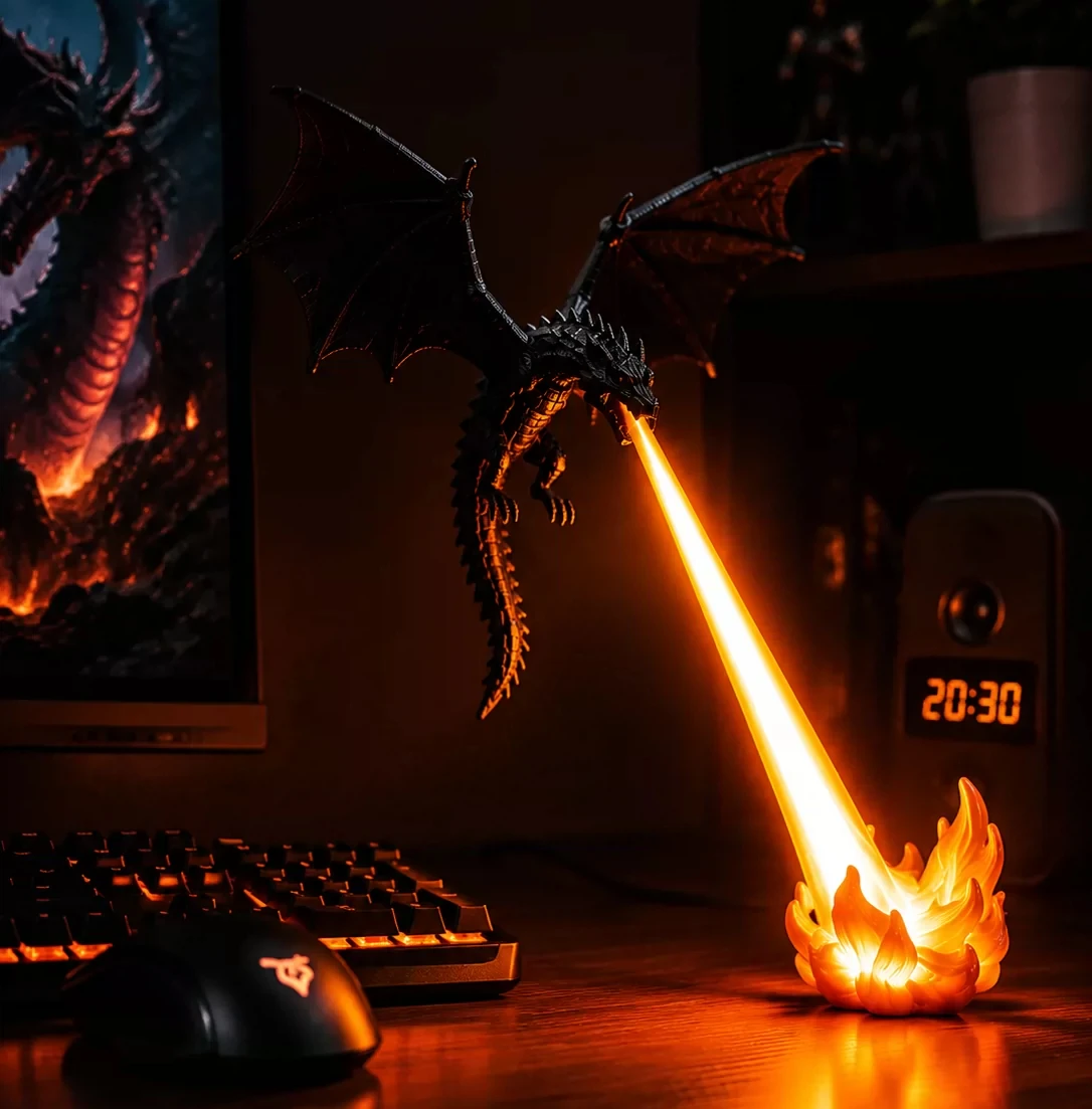 Dragon's Breath Lamp Ornament Night Light Room Atmosphere Decoration Desktop Decoration Crafts Male