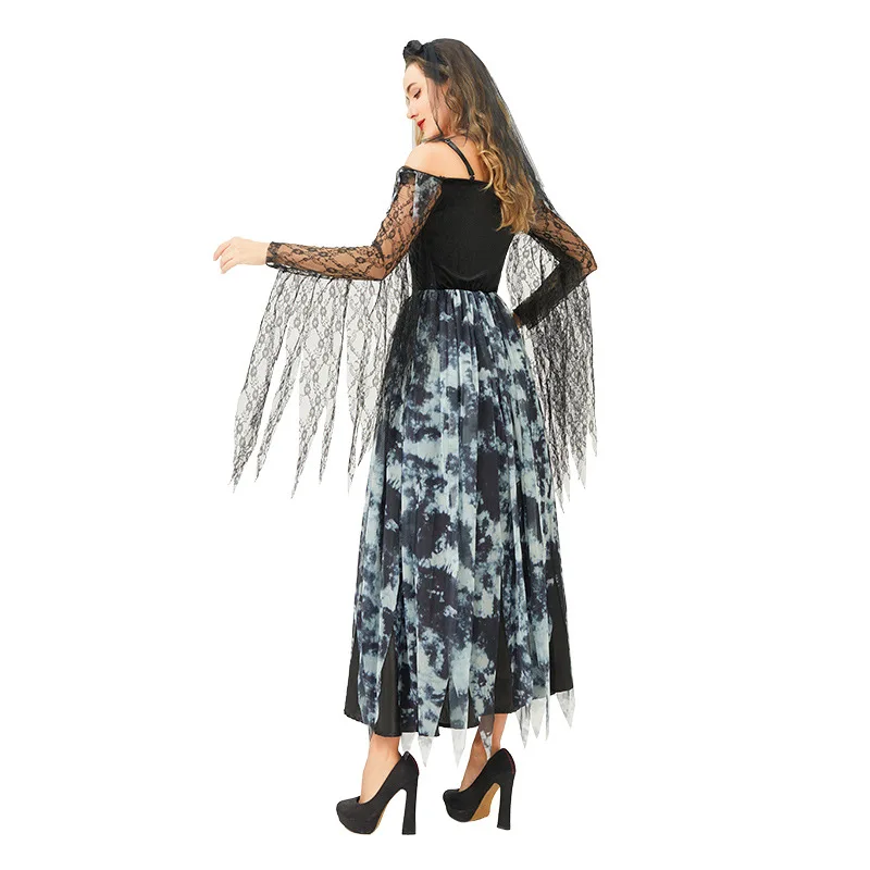 ชุดคอสตูมเซ็กซี่สำหรับงานฮาโลวีน ชุดแสดงยุคกลาง สไตล์โกธิคเจ้าสาว ชุดแต่งงาน ผลิตในจีน ฤดูใบไม้ร่วง 2024