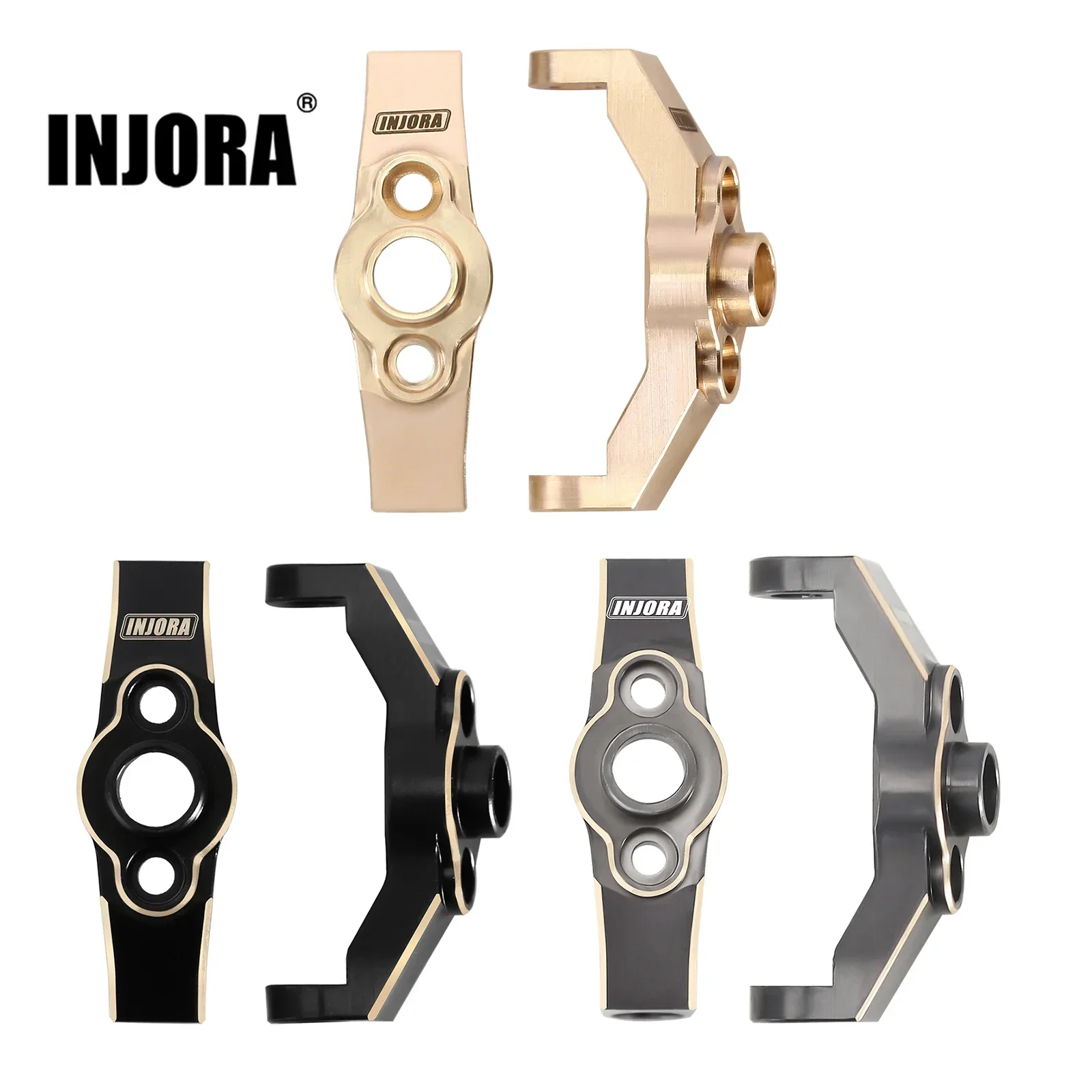 INJORA Brass Caster Blocks C-hubs for 1/18 RC Crawler TRX4M Upgrade Parts 4M-05