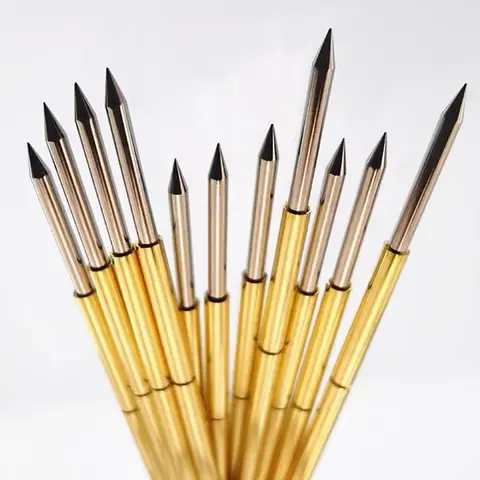 P100-serien Nickelpläterad mässingsfjädertestprob Teststift Pogo-stift Elektrisk detekteringsnål PCB-testverktyg P100-B P100-B1 10 best sales fjäderstift - №5