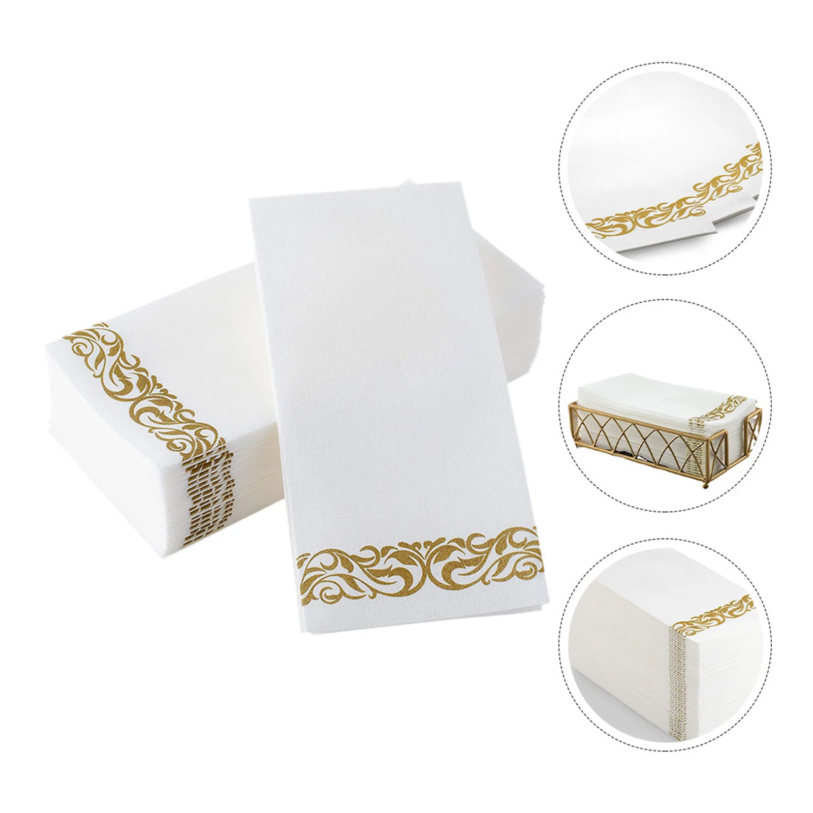 

25Pcs Premium Disposable Napkins Festive Atmosphere Elegant Design Suitable for Weddings Parties Banquets Napkins