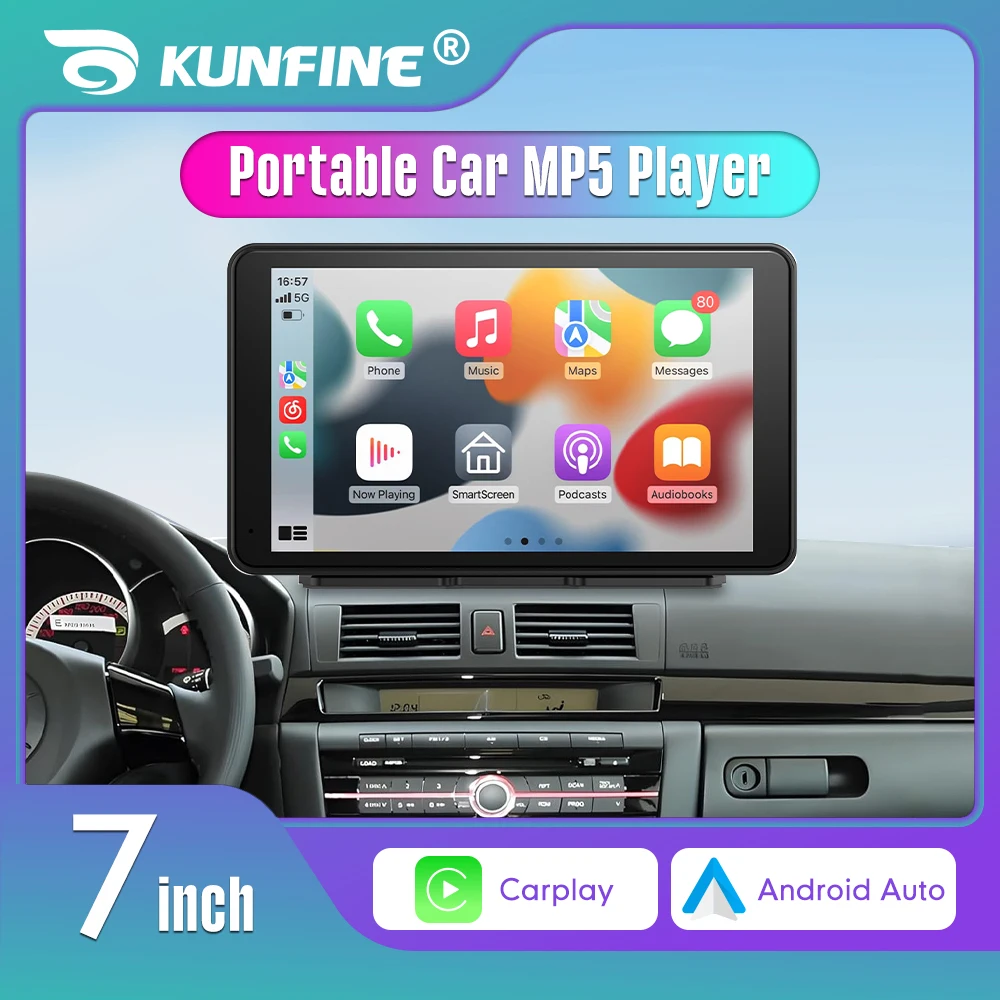 

Universal 7 Inch Touch Screen Wireless Carplay Android Auto Car Radio Portable Multimedia Player Stereo Bluetooth Navigation