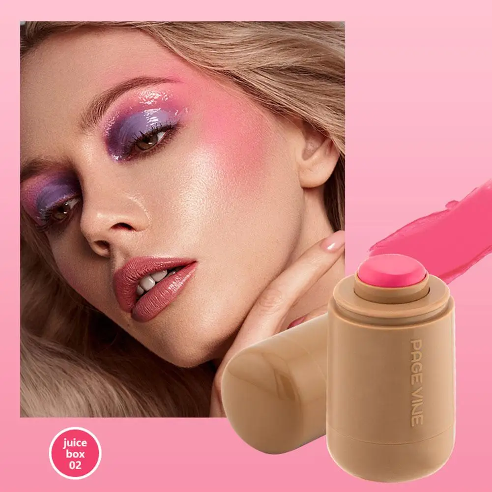 3-in-1 Blush Stick Rosa Crema Nuda Stick Idratante Flash Lip Gloss Blush Stick Per Occhi Labbra Guancia Bastone Idratante Punti salienti