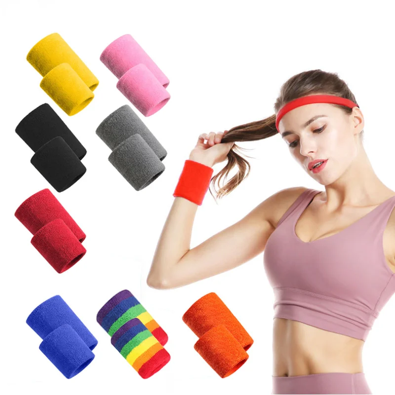 

Wrist Support Wrist Fitness Wristband Sweatband Straps Weight Lifting Sport Cotton Wristbands Gym Volleyball Basketball Running