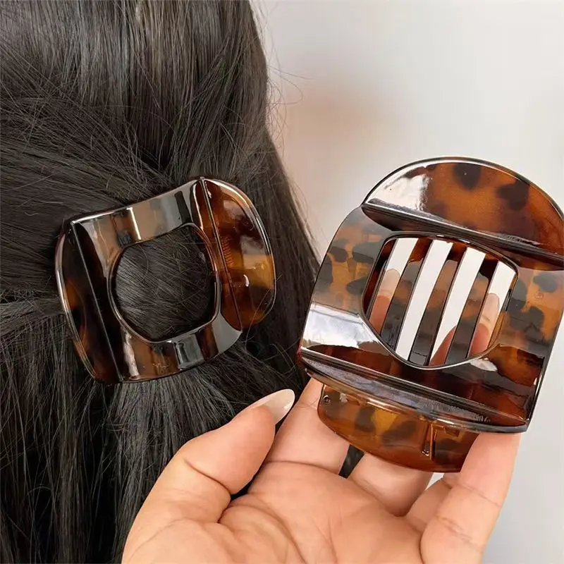 Newest Flat Hair Clip Claws Hair Accessories Korean Style French Women's Crab Hair Clip Leopard Hair Clip Top Simple Headpiece image 6