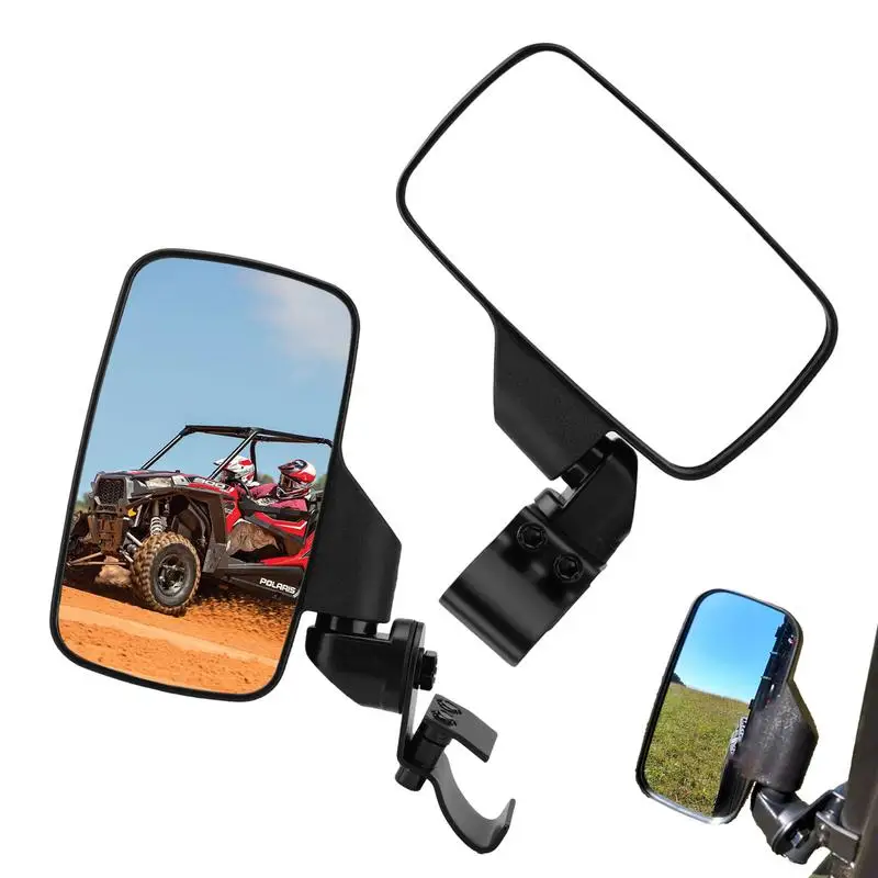 Utv Side Mirrors Motorbike Rearview Mirror Wide-angle Convex Mirror Bike Anti-collision Scooter  Mirror Adjustable Mirror Angles