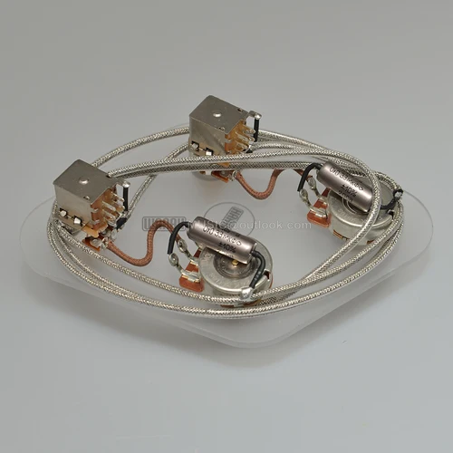 Imagen 2 del producto Guitarra eléctrica 2T2V Kit de arnés de cableado de guitarra cargada precableada Macetas de 500K para guitarra eléctrica LP