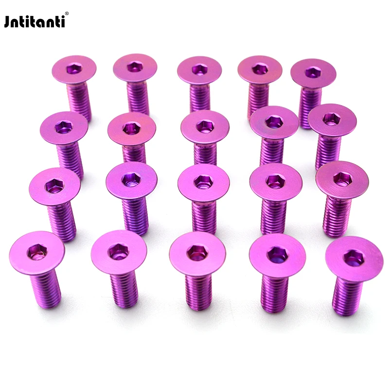 Jntitanti Countersunk Gr.5 Titanium Alloy Ti-6Al-4V Bolt M5 for Auto Steering Wheel Modification