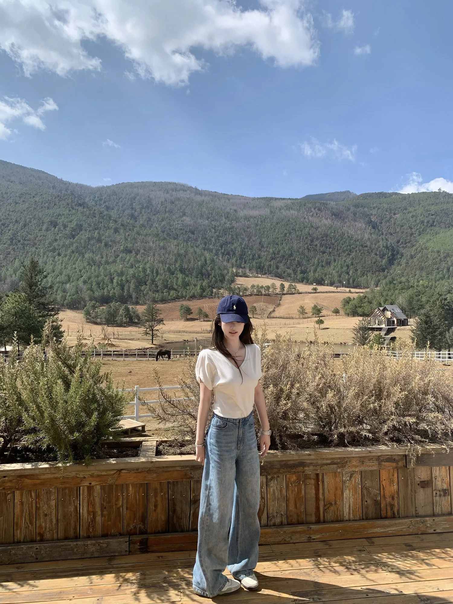 

Женская футболка Wuuus с V-образным вырезом и коротким рукавом, повседневная, свободного кроя, базовый слой, белая, летняя, мягкая, дышащая, комфортная, из смесового хлопка