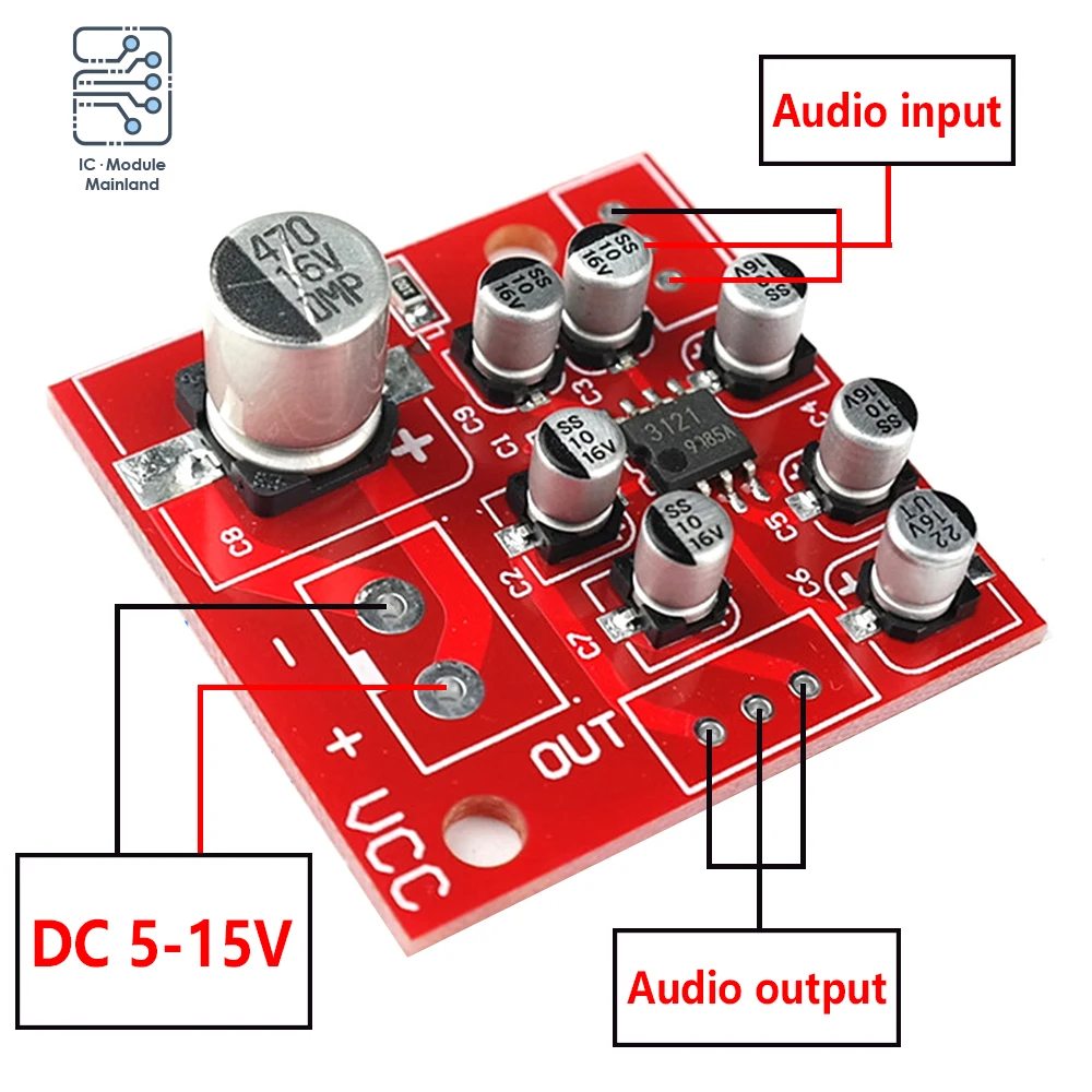 BA3121 Two-Channel Common Ground Noise Cancellation Board, Used For Car Computer Power Amplifier Board