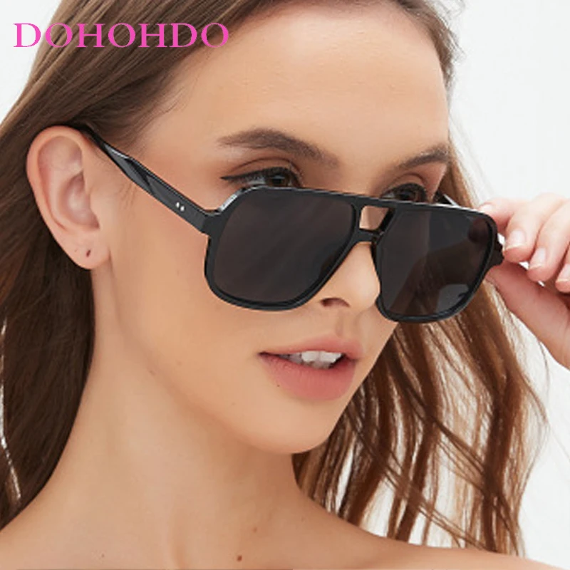 

Classic Double Bridges Oversized Frame Pilot Sunglasses Woman Men Luxury Brand Outdoor Driving Sun Glasses UV400 Gafas De Sol